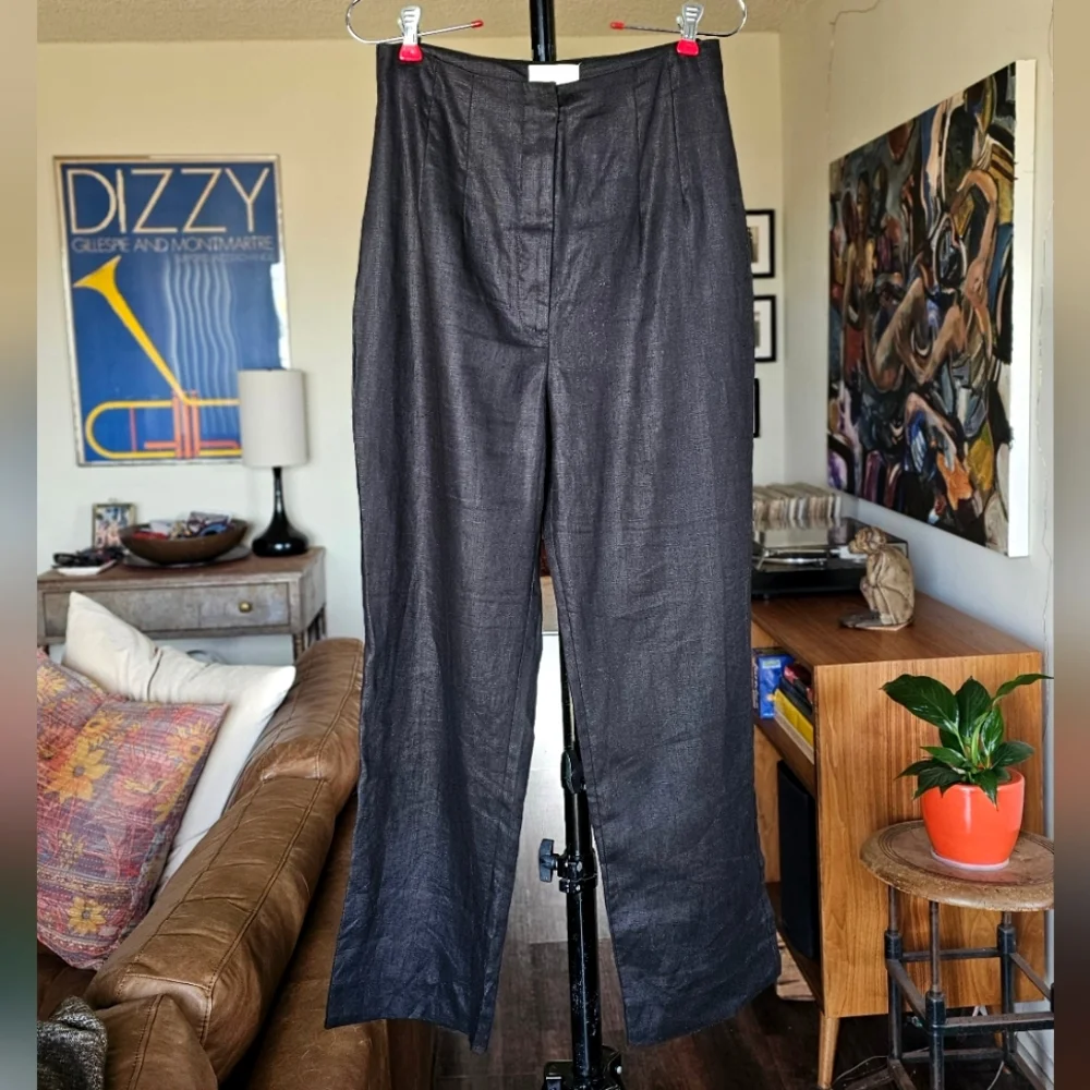 Reformation Pleated Linen Trousers